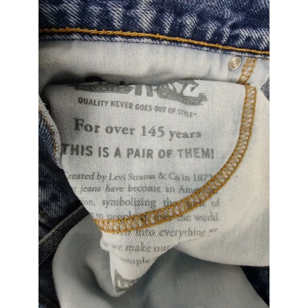 Levi's 550 Jeans Size 38x30 (act 36x28) Relaxed‎ Fit Blue Denim Wide Leg Y2K